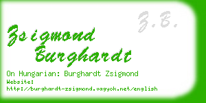 zsigmond burghardt business card